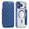 For iPhone 17 Pro Max Case Compatible with MagSafe Rhombus PU Leather Phone Cover