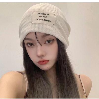 Hat Women's New Versatile Stack Hat Big Head Circumference Bag Head Hat Fashion Cold Hat Trendy Confinement Hat