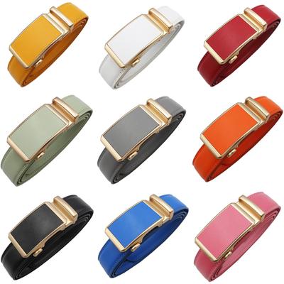10-Color European & American Automatic Buckle Leather Belt: Business & Casual