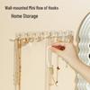 Wall-Mounted Transparent Jewelry & Hair Accessory Rack with Eight Hooks
