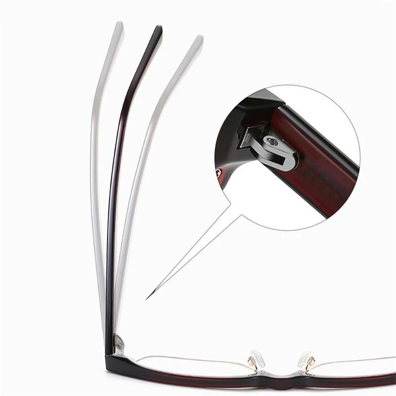 Rivet Frame Square Nearsighted Glasses For Men Blue Light Blocking Oversized Finished Glasses Nearsighted 0 -0.5 -0.75 To -6.0