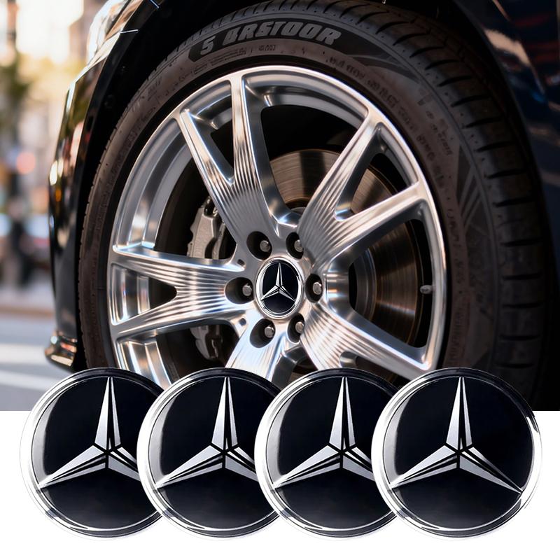 4pcs Car Styling Wheel Center Hub Caps Rim Cover Badge Emblem Sticker For Benz AMG VIANO GLB GLC W108 W124 W126 W169 W176 GLE