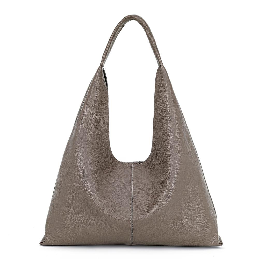 Soft Genuine Leather Women's Slouchy Tote Bag Large Capacity Zency