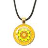 New Necklace Mandala Art Picture Rope Chain Glass Pendant Necklaces Sacred Geometry Yoga Om Fashion Jewelry Gift