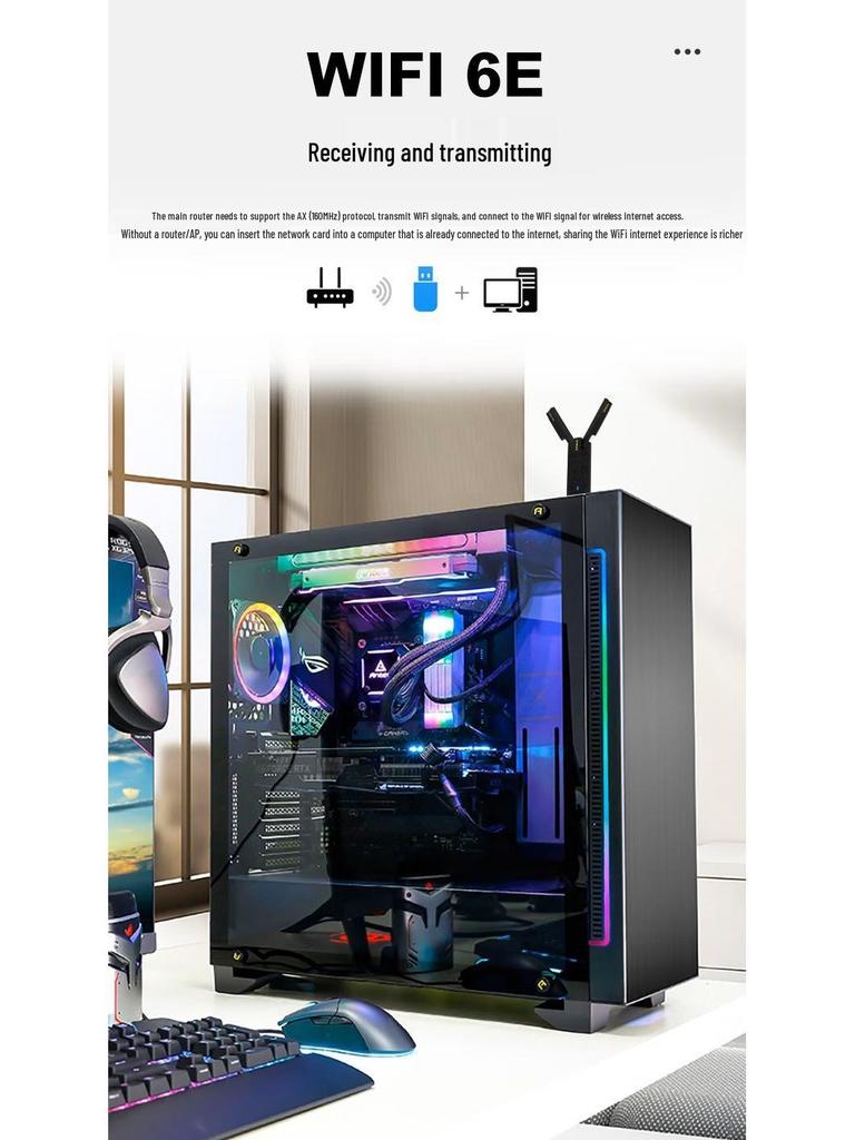 AX3000M WiFi 6E USB 3.0 Gaming Network Card