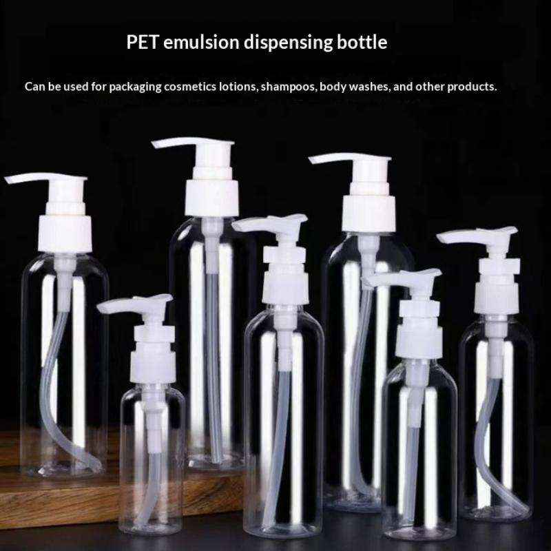 Empty Plastic Shampoo Lotion Pump Bottle Food Grade Safe Leakproof Dispenser for Home Bathroom Travel Use