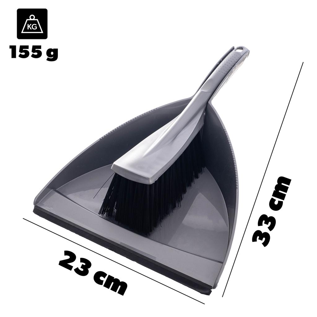 KADAX Kehrbesen Kehrschaufel 33cm Grau