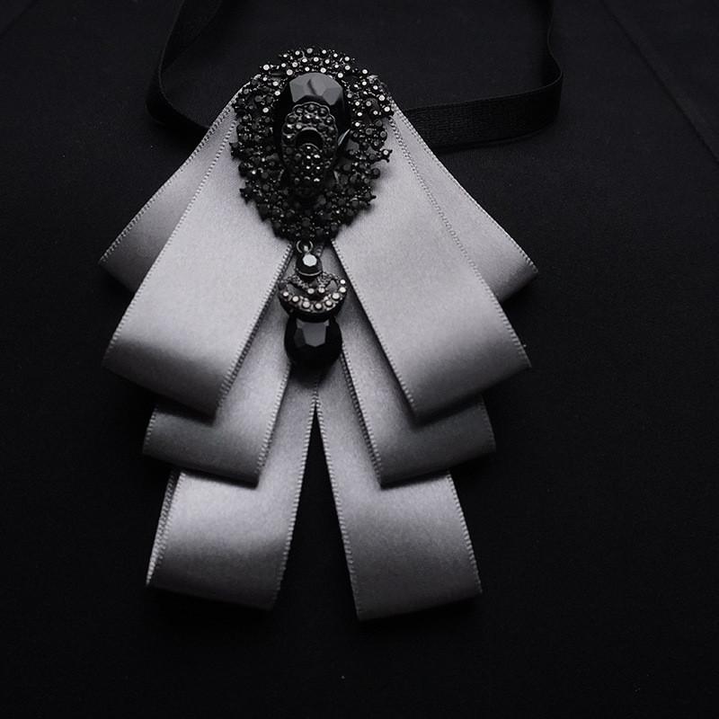 Mens Luxury Korean Suit Shirt Bow Tie Wedding Grooms Gift Heartshaped Lapel Accessory
