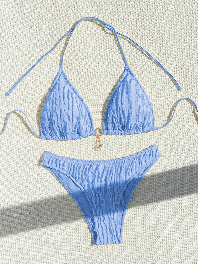 Sexy Bikini Sets Tweedelig Dames Badpak Gerimpelde Halter Nek Bikini 2026 Dames Badkleding voor Vrouw Strandkleding Badpak
