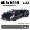 1:32 Lamborghini Revuelto Sports Car Model - Alloy, Scissor Doors, Sound & Light, Pull-back Simulation.