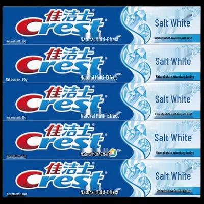 Creme Dental Crest Whitening Salt Pacote com 5