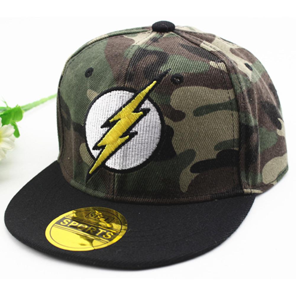 Kids Boys Girls Cartoon Embroidery Camouflage Adjustable Hip Hop Baseball Cap