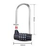 Lengthened Shackle Lock 4 Digit Password Combination Lock Anti-Theft Travel Suitcase Luggage Code Lock Security Tools Hardware