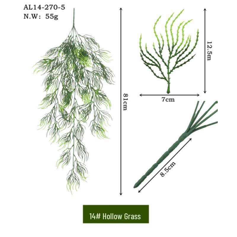 Τεχνητά Πράσινα Κλήματα & Λουλούδια για Κρεμαστή Διακόσμηση Γάμου ή Πάρτι