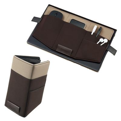 KOKUYO Thin Pen Case Organizer for Laptop BIZRACK Greige X Brown 13.3-inch EAM-BRGA10-2
