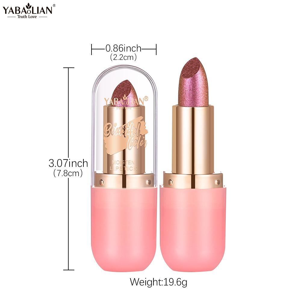 Metalická fialová chameleonská rtěnka Měnící barvu Matná třpytivá diamantová rtěnka Vodotěsný perleťový lesk na rty Sexy make-up