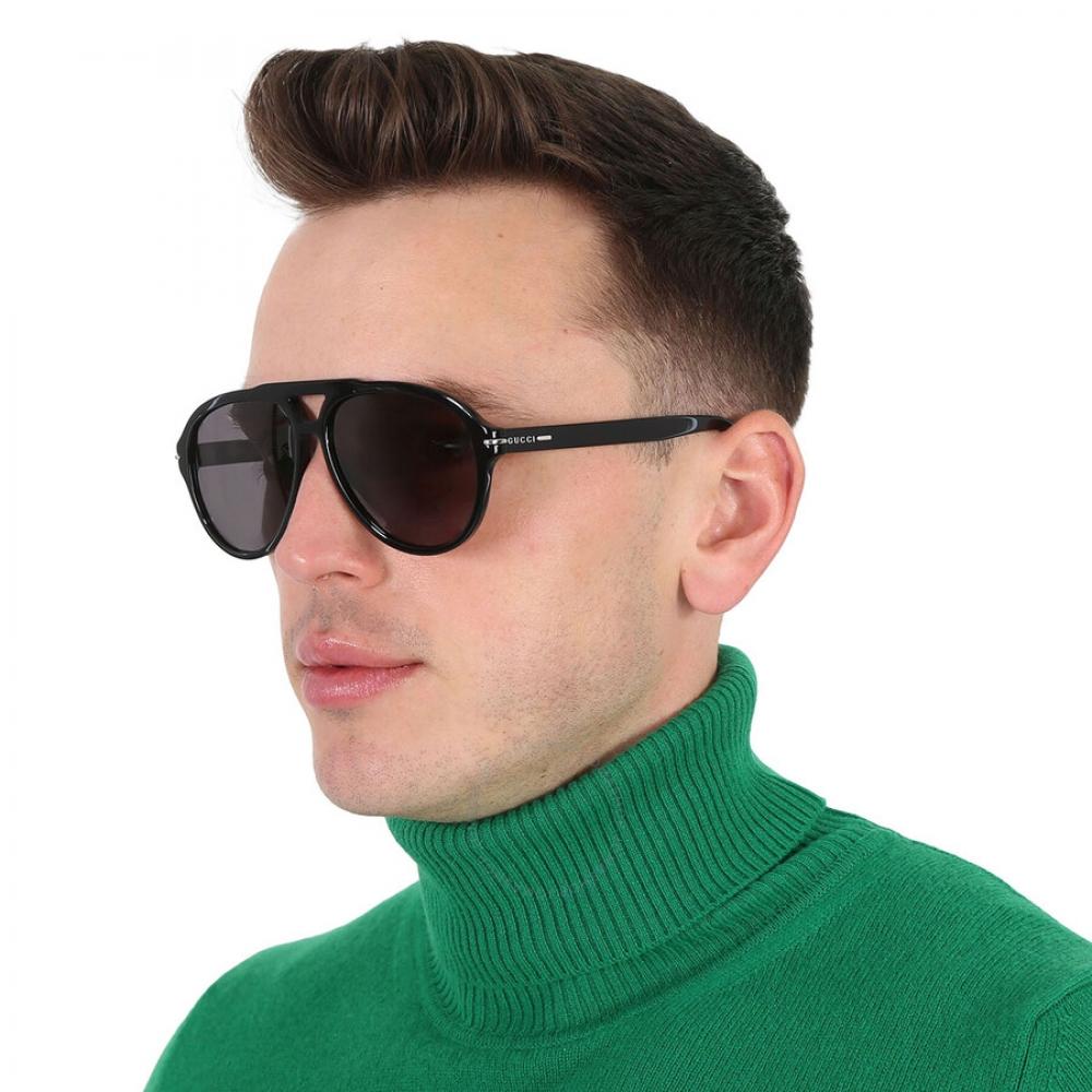 Gucci Grey Pilot Men S SunglaSSeS gg1443S 001 58