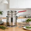 Freidora Profunda de Acero Inoxidable con Cesta para Freír Multifuncional Olla Freidora de Aceite Herramientas de Cocina Específicas para Freír Pollo Papas Fritas