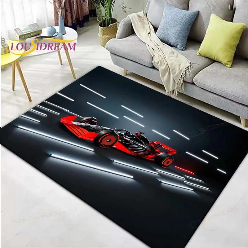 3D Racing Car Decor Carpet Non Slip Rug for Balcony, Bedroom, Kitchen & Coffee Table Stylish Floor Mat & Gift