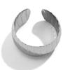 Design Sense Metal Snake Stripe Wide Bracelet Fashion Niche Texture Sense Round Ring Open Bracelet Women