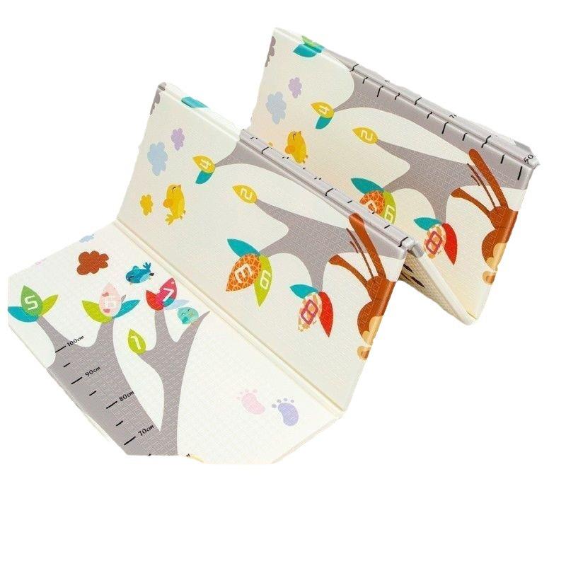 Foldable XPE Baby Crawling Mat: Thick, Odorless Foam Floor Mat for Infants.
