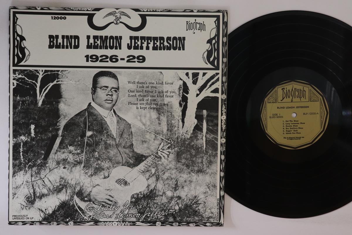 

LP Пластинка BLIND LEMON JEFFERSON - 1926-29 BLP12000 BIOGRAPH 1968 US Блюз Б/У