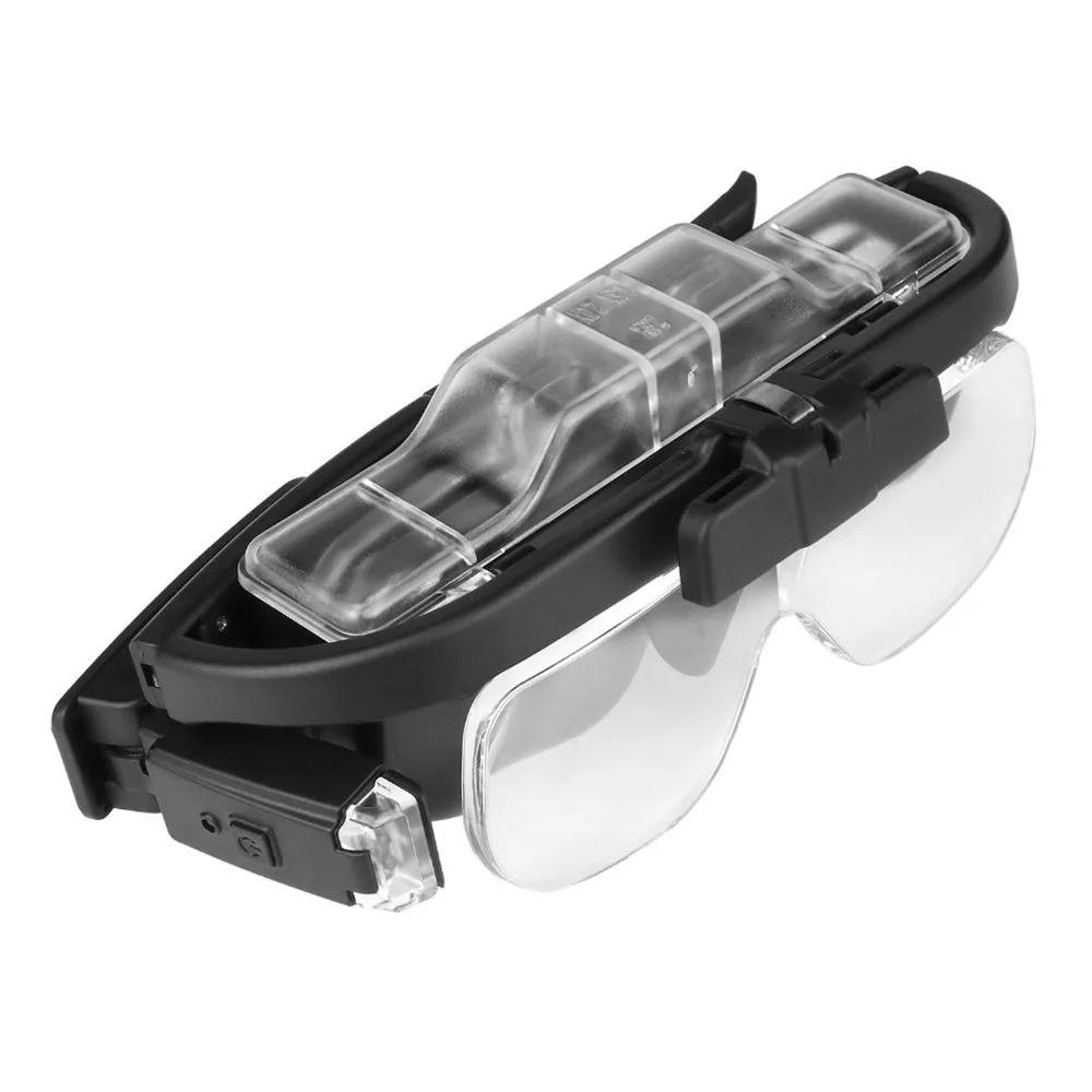 USB Rechargeable Reading Glasses Magnifier 1.5X 2.0X 2.5X 3.5X 4.5X With LED Magnifying Glasses HD Illuminated Magnifier
