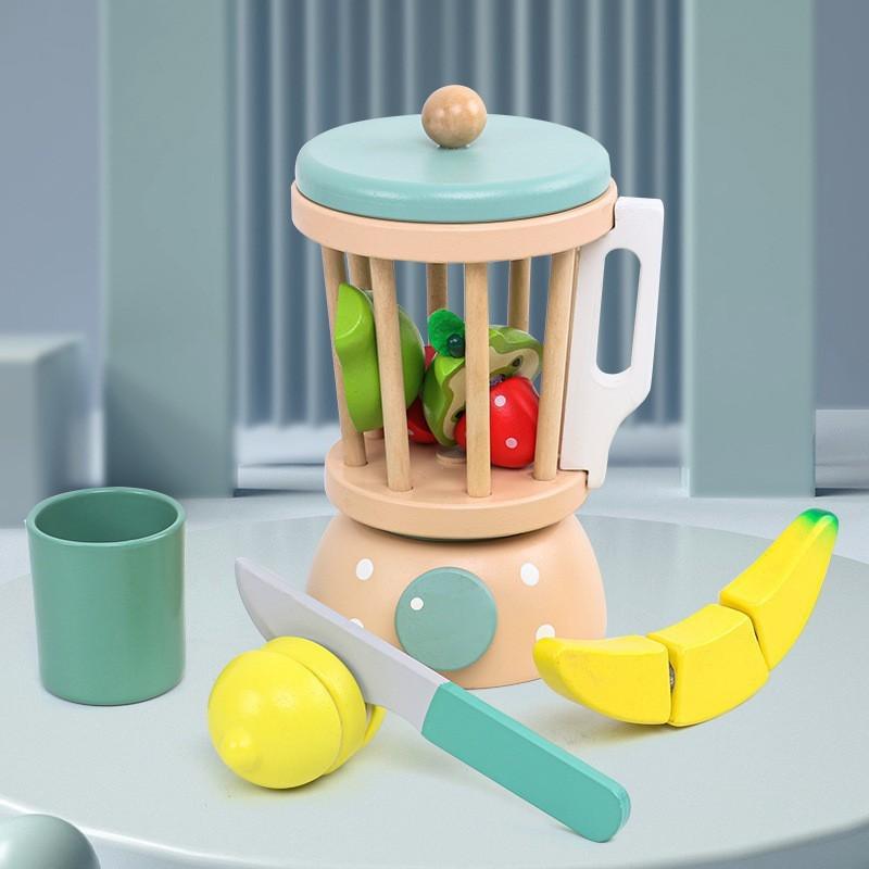 Juicer Wooden Simulation Cake Dressing Table Model Kid Set Toy