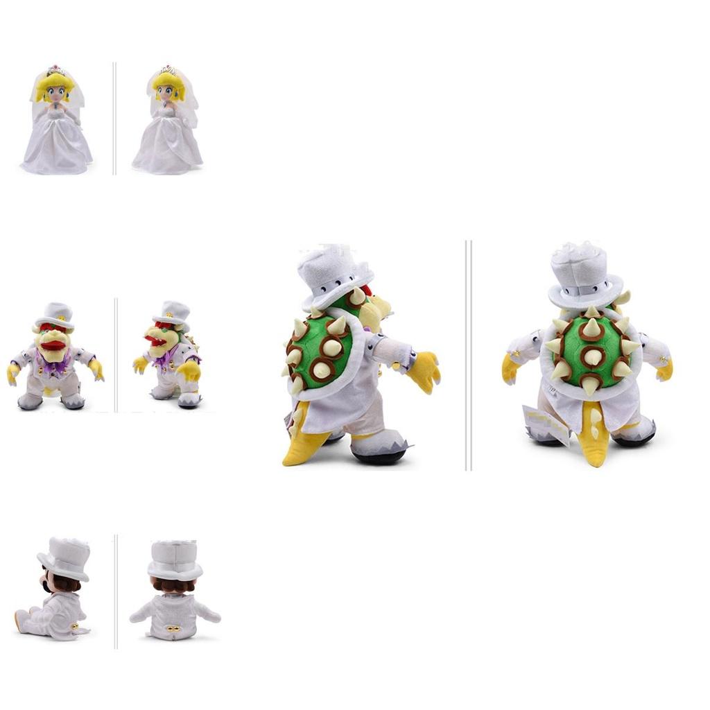 Super Mario Peach Princess Bowser Wedding Dress Plush Toy Cute And Perfect For Decoration