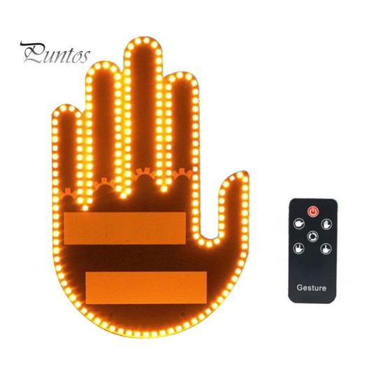 

Дорожная ярость Ручные фонари Светодиодный знак для автомобиля Подсветка среднего пальца для автомобилей с дистанционным управлением Привлекающее внимание жестовое освещение для транспортных средств Womens