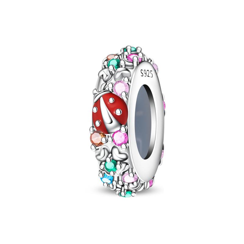 Original Copper Charms Beads Cute Mushroom Unicorn Love Wings Pearl Charm For Bracelet Pendant Woman Girl Jewelry