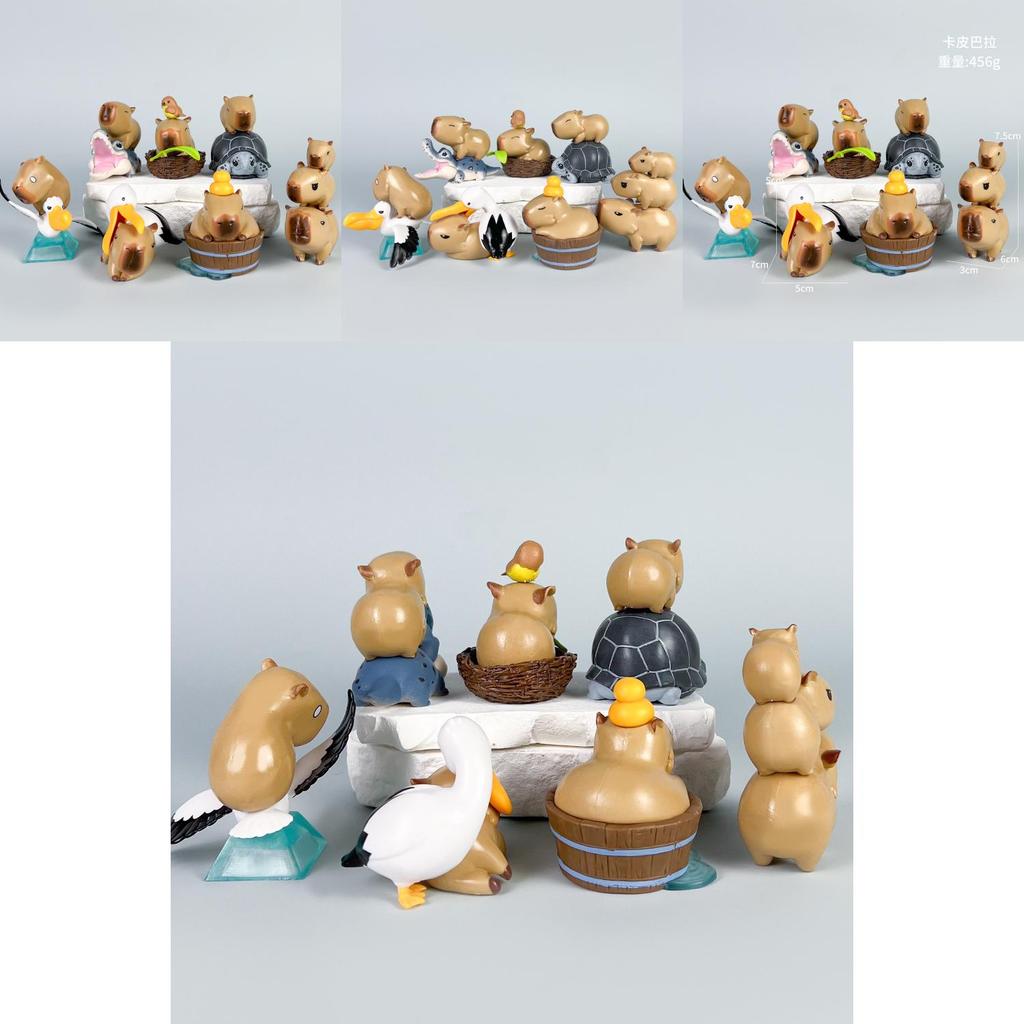 Capybara Collectible Figure Pvc Cute Cartoon Toy For Gift And Display