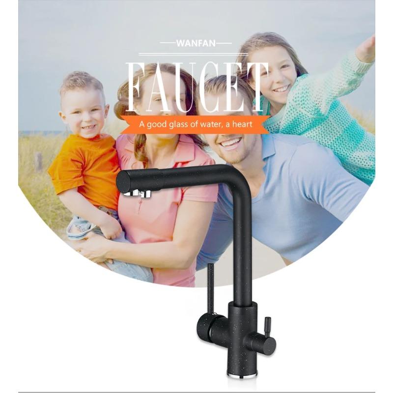 Filter Kitchen Faucets Deck Mounted Mixer Tap 360 Rotation with Water Purification Features Mixer Tap Crane For Kitchen WF-0175