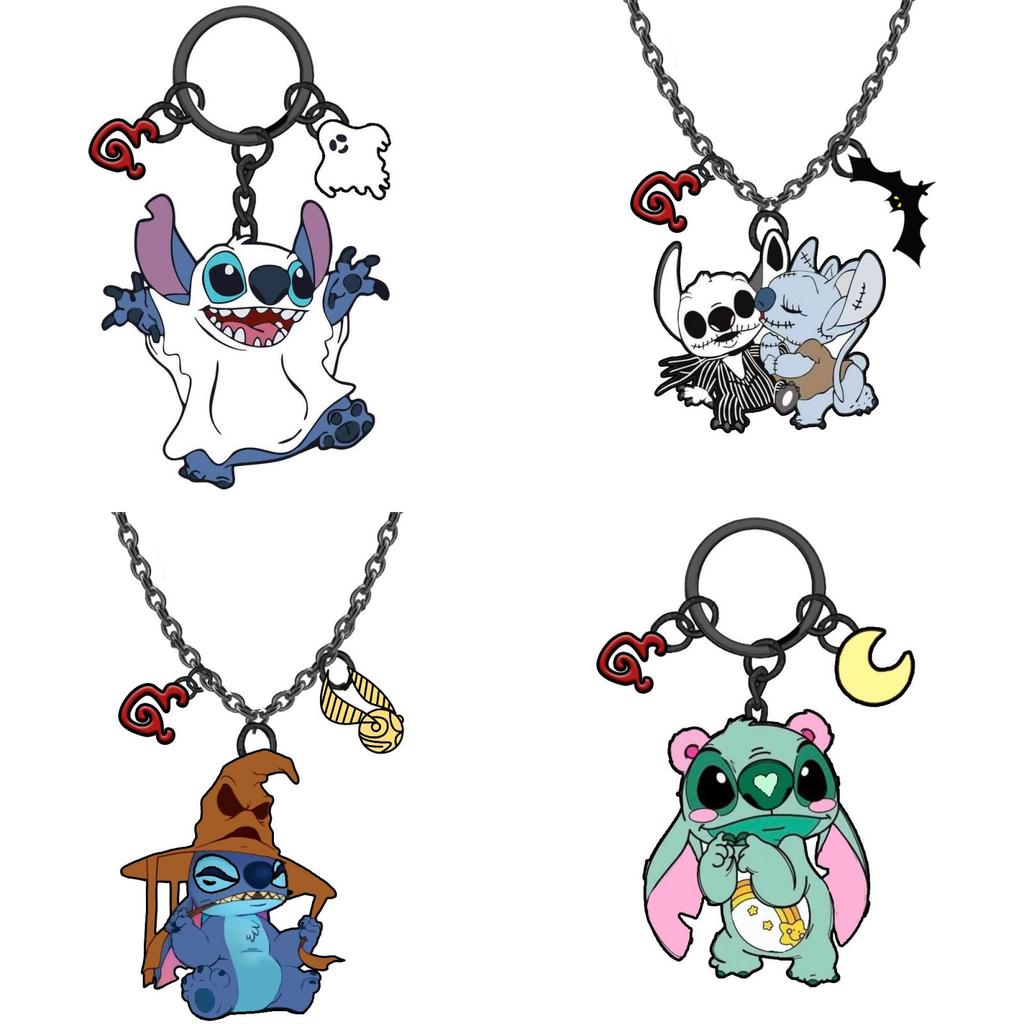 Cute Cartoon Character Stitch Necklace For Halloween Anime Pendant