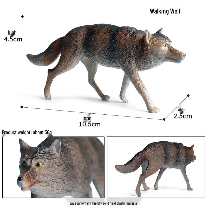 Heart-Shaped Children's Cognitive Toy: Roaring Tibetan Wolf Model Ornament