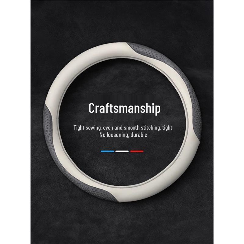 Steering Wheel Cover for BYD: Dolphin, Han, Seagull, Yuan Plus, Qin Plus DMI, Song, Tang - Includes Card Holder