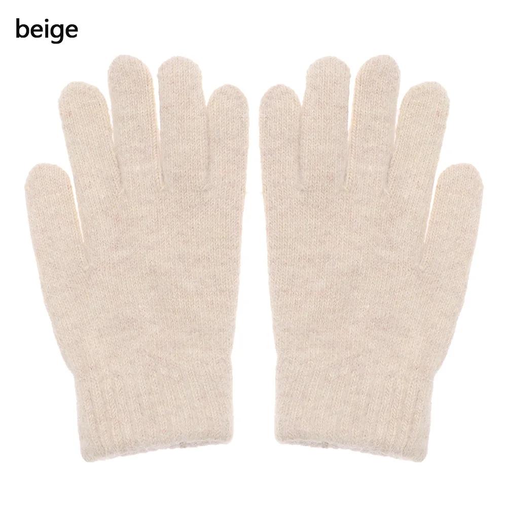 Elastic Full Finger Gloves Warm Thick Cycling Driving Women Men Winter Warm Knitted Woolen Outdoor Gloves