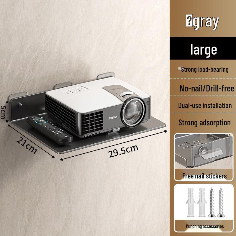 No-Drill Wall-Mount Bracket for Monitor, Camera, or Router Shelf