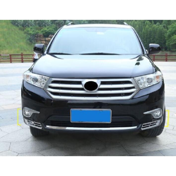 Fit For Toyota Highlander 2009-2014 Chrome Front Fog Light Lamp Lower Frame Trim