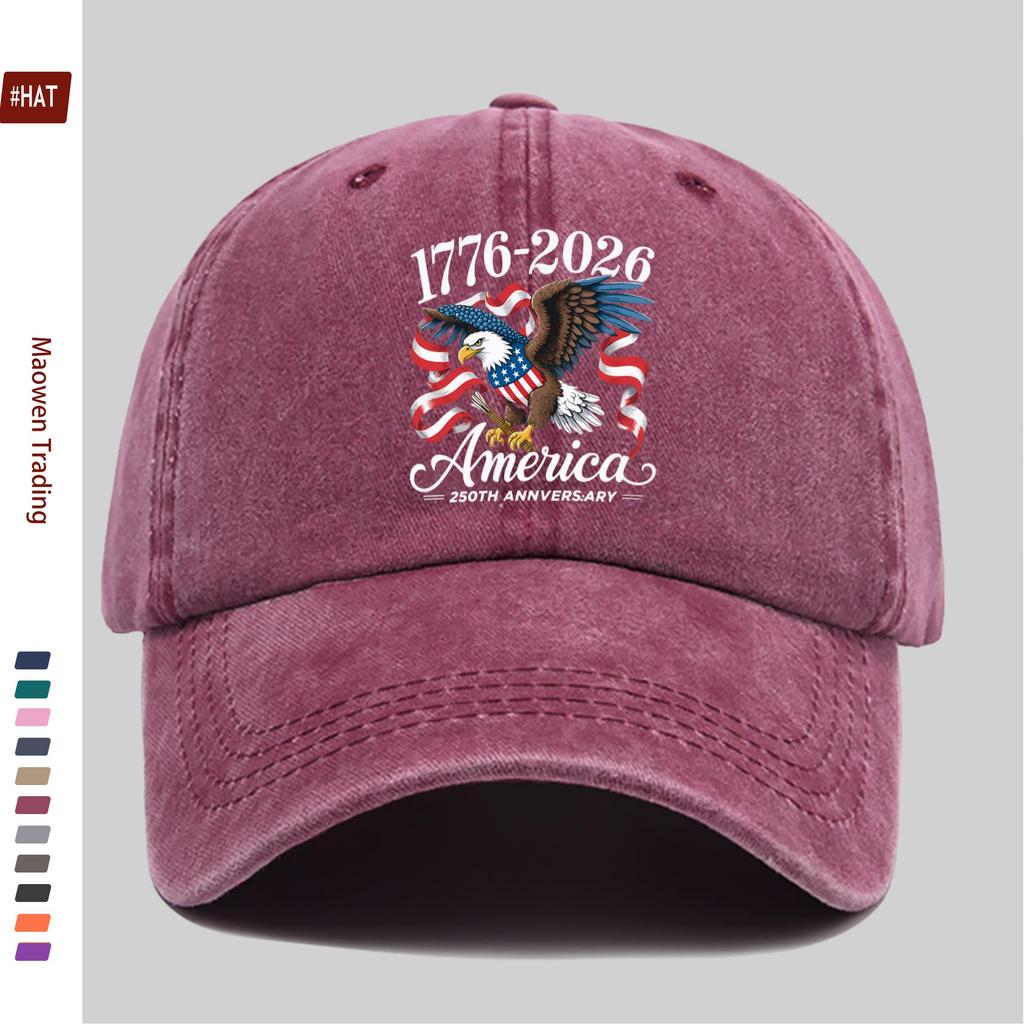 pc th Anniversary of the Founding of the United States Eagle and Stars and Stripes Print Baseball Cap Fashionable Casual Pr