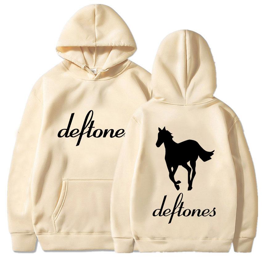Deftones Graphic Printing Hoodie Long-sleeved Fleece Hooded Sweatshirts With Pocket Hip Hop Clothes Moletom Casual Pullovers