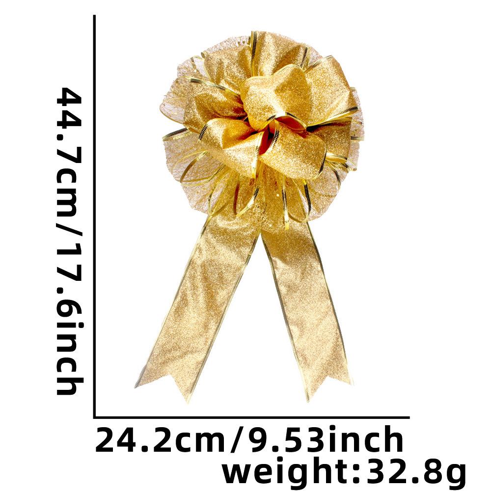 

2025 Red Double Layer Christmas Bow Pendant Ornament