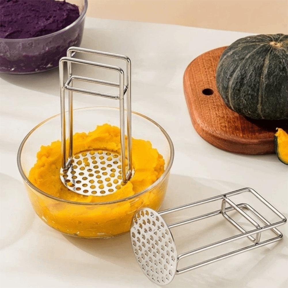 Dense Mesh Vegetable Masher 304 Stainless Steel Fruit Press Maker Kitchen Tool Accessories