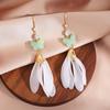 Mori Style Butterfly Rhinestone Petal Earrings for Women – Versatile & Elegant.