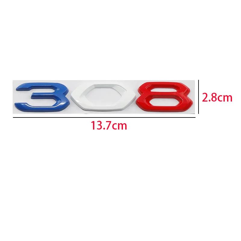408 508 308 208 Number Labels Car Stickers for Peugeot Black Warrior RCZ 408 508 Rear Boot Refit Trunk Decals Accessories NBE3