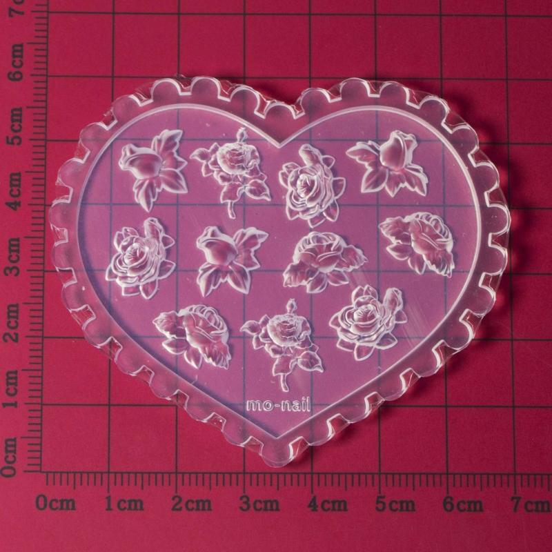 3D Rose Heart Fish Shaped Mold Nail Art Mold Silicone Combination Decorative Mold Nail Art Making Tool Carving Mould