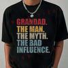 Grandpa Mythology Graphic Motorcycle T-Shirt Funny Men‘s and Women’s Summer Short Sleeve Casual