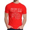 Summer Man T Shirt Cycling Funny Design Anatomy Of A Cyclists Brain Natural Cotton Graphic O