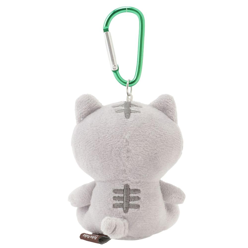 [FUKU FUKU NYANKO] Mascot Keychain, Plush Cat, Cute Gift, Character, Carabiner Included, 8cm Long, Go-Around Mascot, Fukufuku Nyanko, Happin's