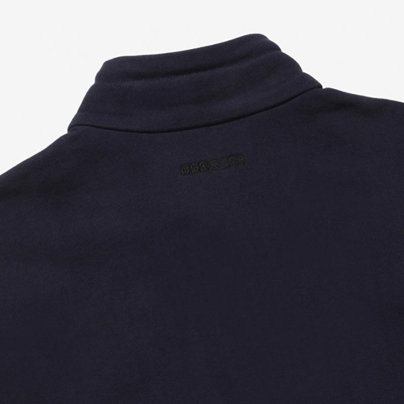 Yüksek Yaka Yarım Fermuarlı Lacivert